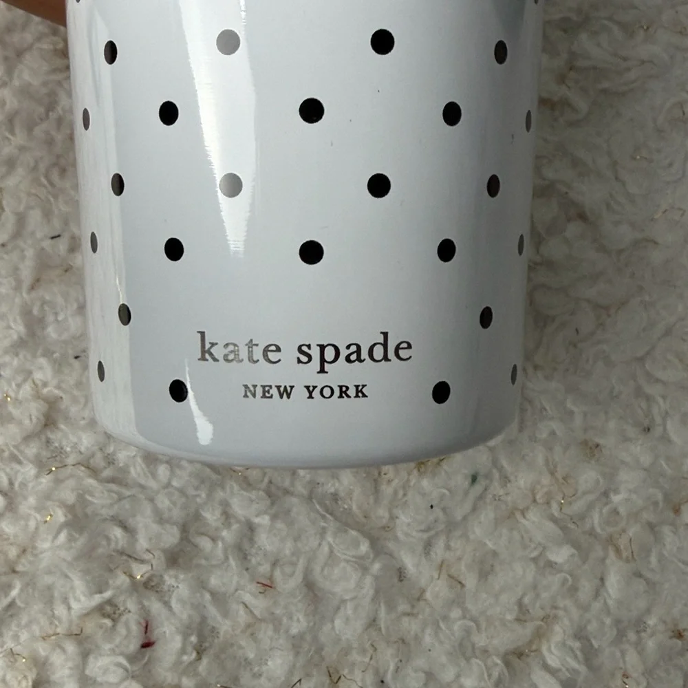 kate spade Black and White‎ Polka Dot Tumbler letter B